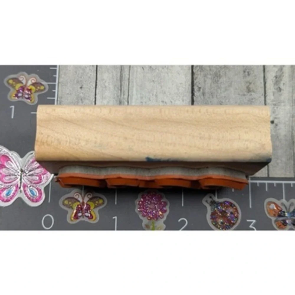 Stampin' Up! Waves Ocean Border 2002 Rubber Stamp Wood #J76